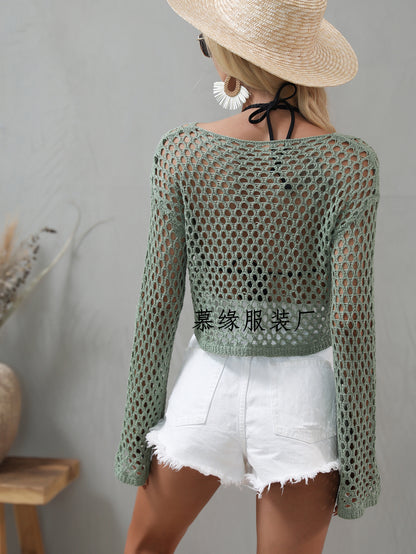 Sexy Knitting Hollow Out Knitting Sweaters