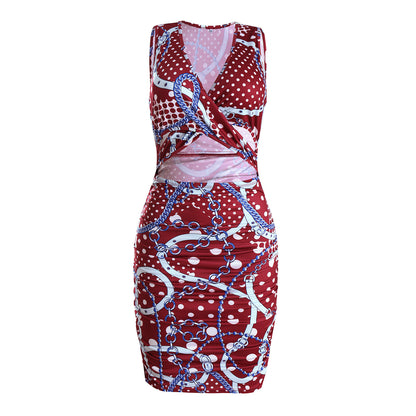 Sexy Women Two Pieces Sheath Mini Dresses