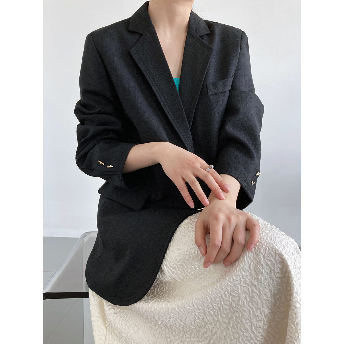 Vintage Elegant Designed Women Blazer Tops