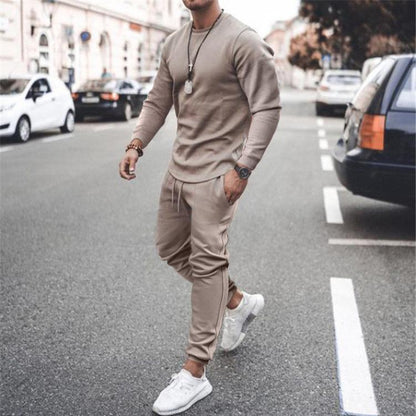 Casual Long Sleeves Men Two Pieces Suits-STYLEGOING