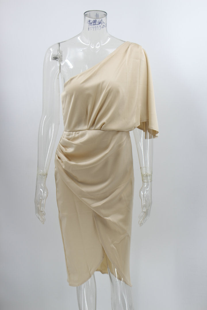 Sexy One Shoulder Irregular Evening Party Dresses