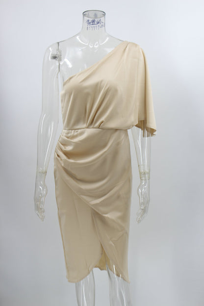 Sexy One Shoulder Irregular Evening Party Dresses