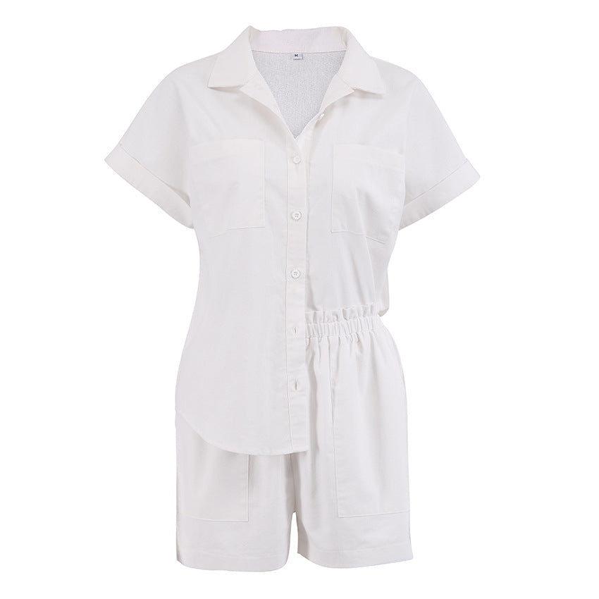 Summer Two Pieces White Women Suits