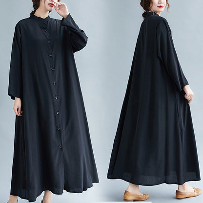 Women Stand Collar Plus Sizes T Shirts Dresses