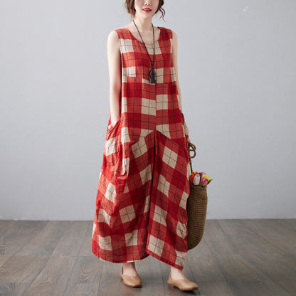 Summer Plus Sizes Linen Long Dresses for Women