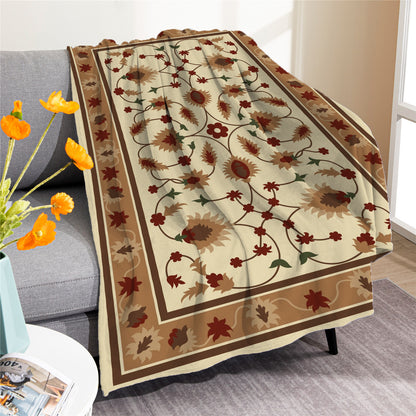 Vintage Boho Fleece Throw Blankets