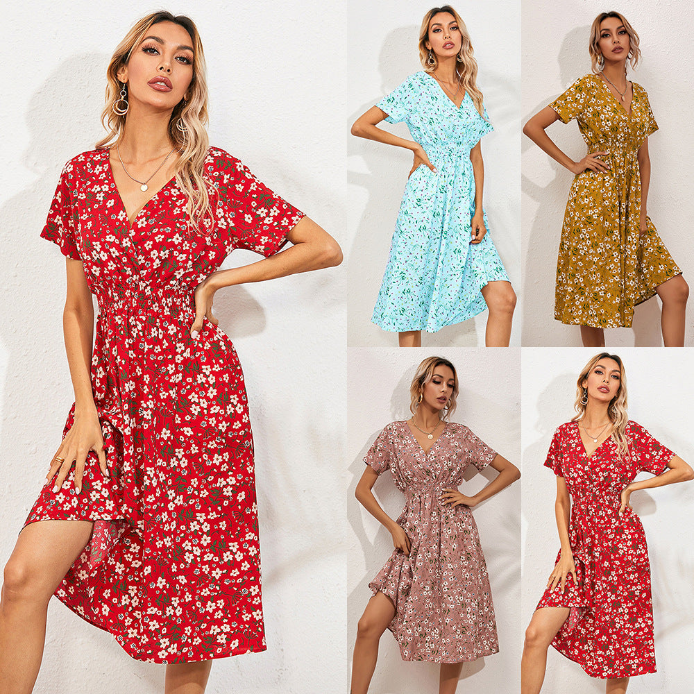Summer Daily Short Sleeves Sun Dresses