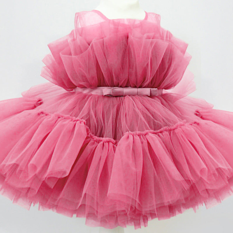 Cute Bow Sleeveless Princess Party Dresses