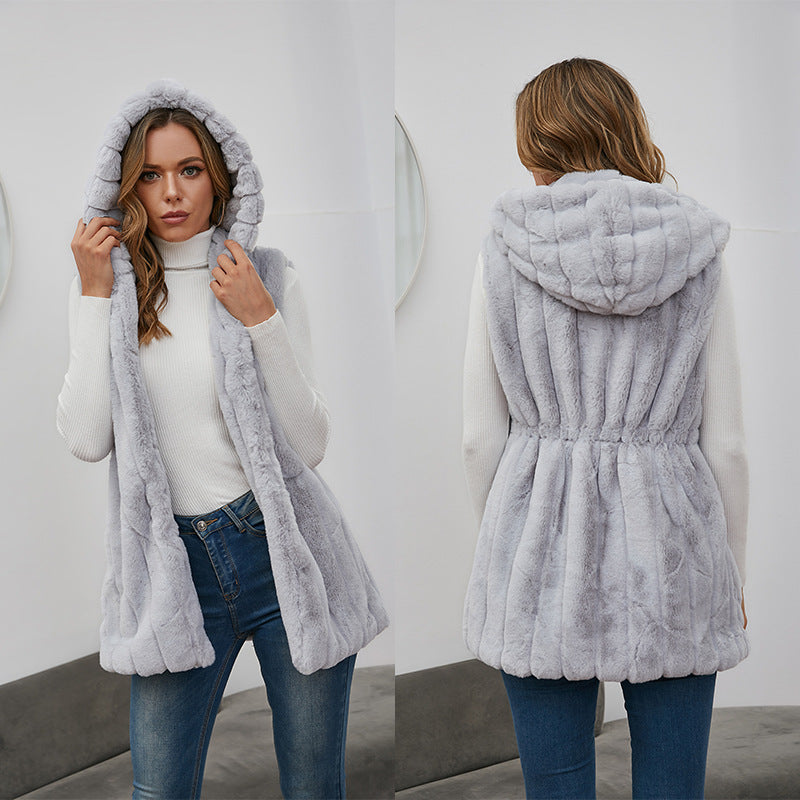 Fashion Artificial Fur Winter Sleeveless Vest