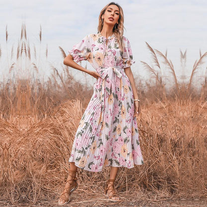 Women Ruffled Summer Holiday Short Beach Dresses