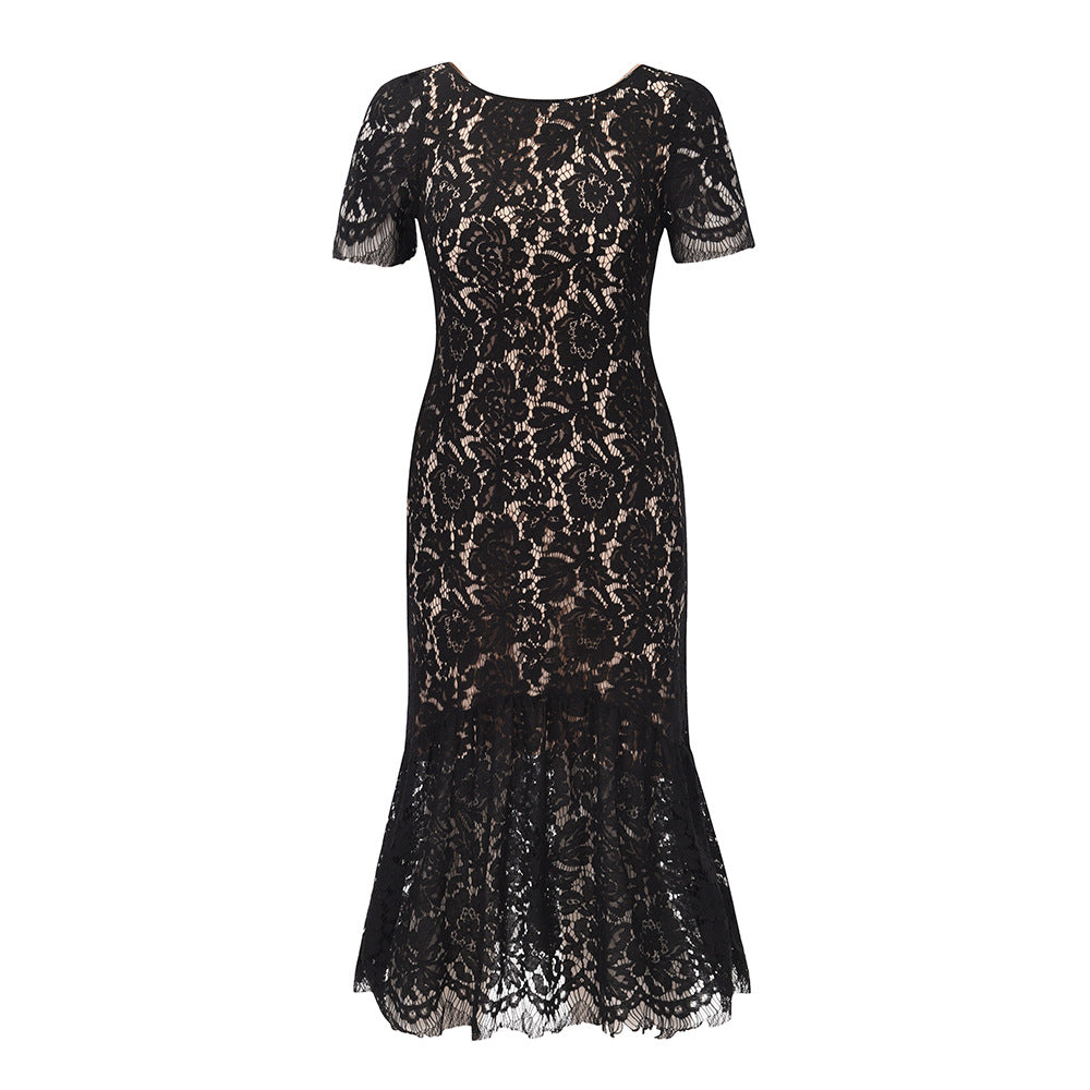 Sexy Backless Elegant Lace Dresses for Women
