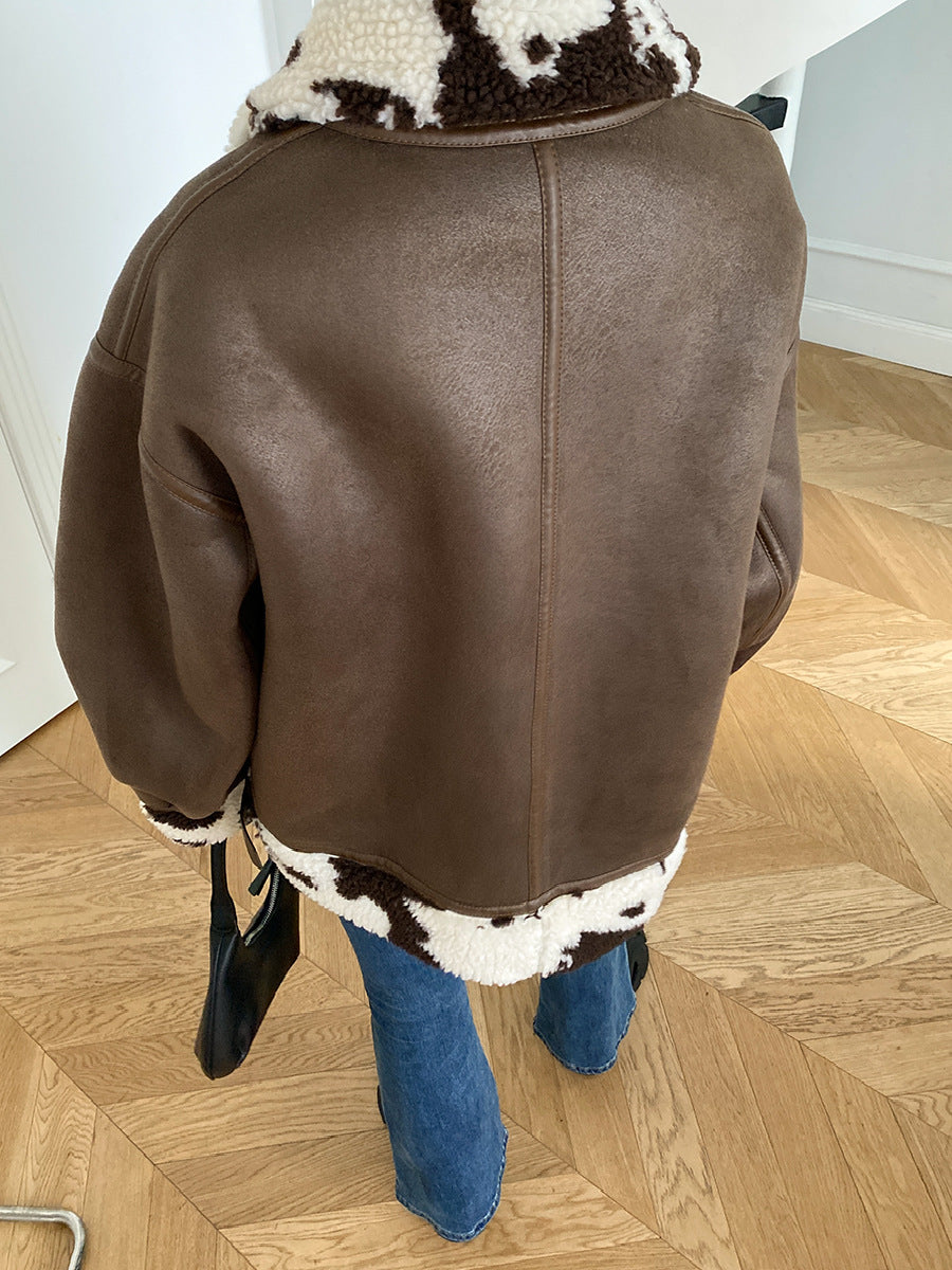 Vintage Stand Collar Short Winter Jacket Coats for Women