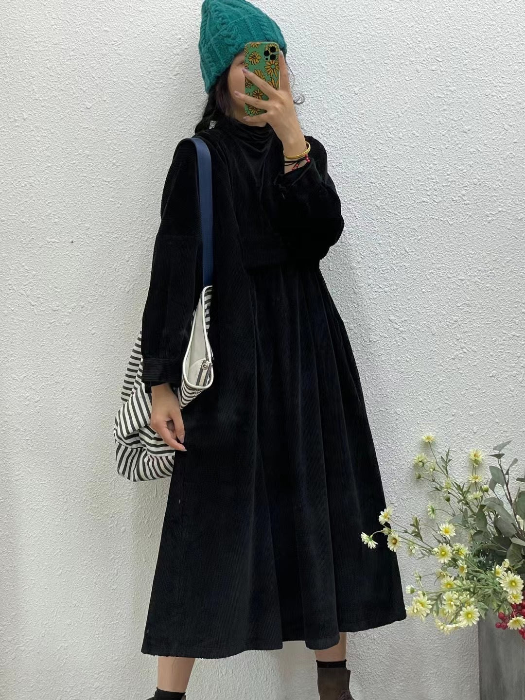 Vintage Plus Sizes High Waist Cozy Dresses