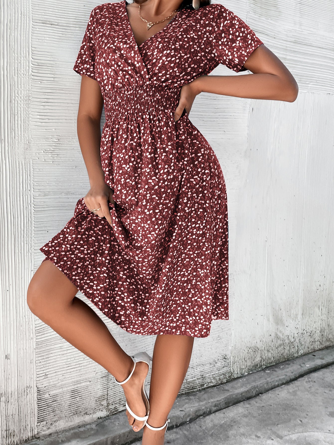 Summer Daily Short Sleeves Sun Dresses