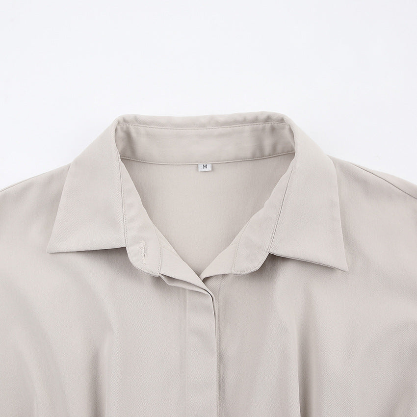Vintage Long Sleeves Short Shirts Dresses
