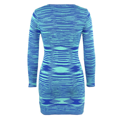 Women Sexy Colorful Knitting Fall Short Dresses