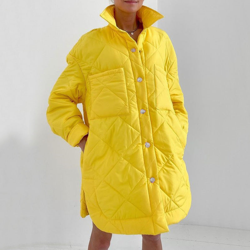 Winter Cotton Colorful Overcoats for Women