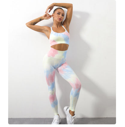 Sexy Halter Dyed Yoga Suits for Women