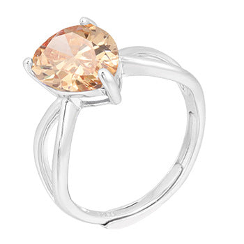 Fashion Sterling Silver Colorful Zircon Rings