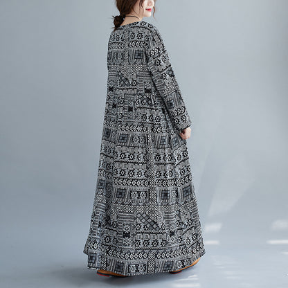 Women Plus Sizes Spring Long Dresses