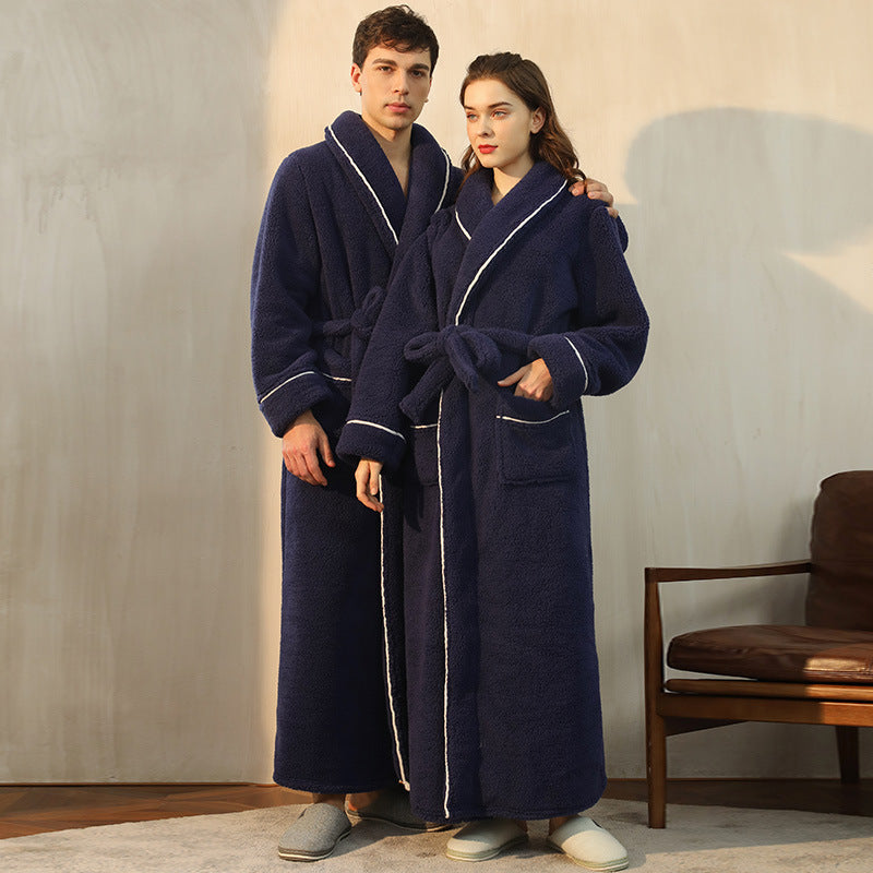 Luxury His-and-hers Winter Warm Sleepwear Robe