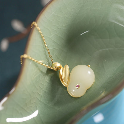 Sterling Sliver Gold-Plating Cute Rabbit Design Jewelry Sets