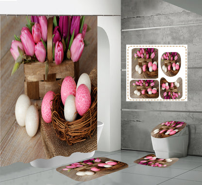 Happy Easter Day Shower Curtain Sets