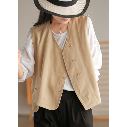 Vintage Sleeveless Casual Vest for Women