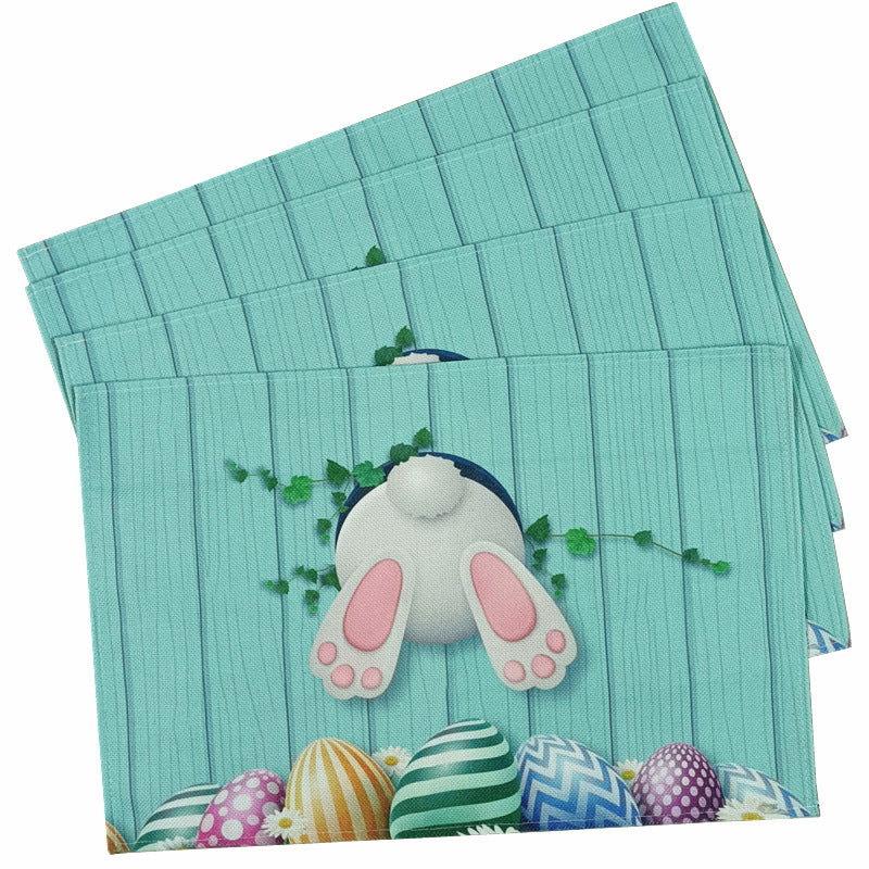 Happy Easter Day Rabbit Painted Eggs Coaster 10pcs/Set