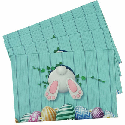 Happy Easter Day Rabbit Painted Eggs Coaster 10pcs/Set