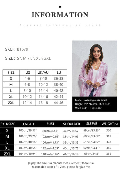 Irregular Design Dyed Long Cardigan Coats for Women