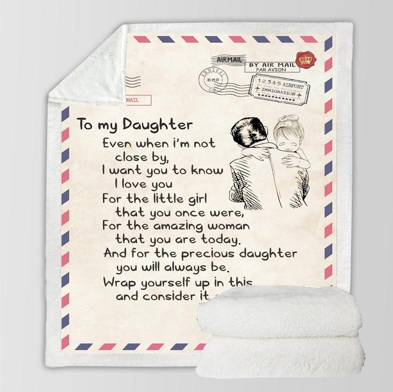 To Your Loved Envelope Style Sherpa Blanket-To My Girlfriend-50*60(inch)-Free Shipping at meselling99