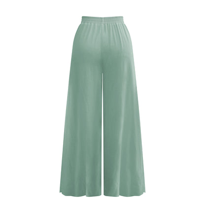 Casual Side Split Women Summer Pants