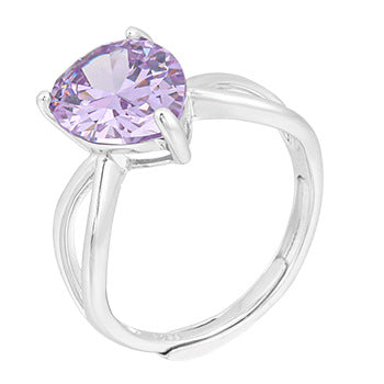 Fashion Sterling Silver Colorful Zircon Rings