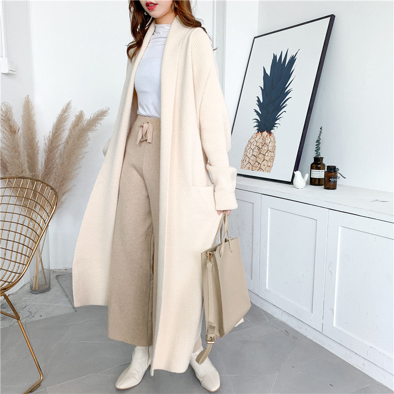 Women Romper Style Knitted Woolen Cardigan Overcoat