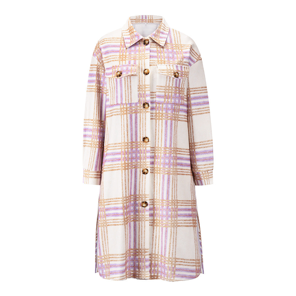 Plus Sizes Women Woolen Casual Long Shirts
