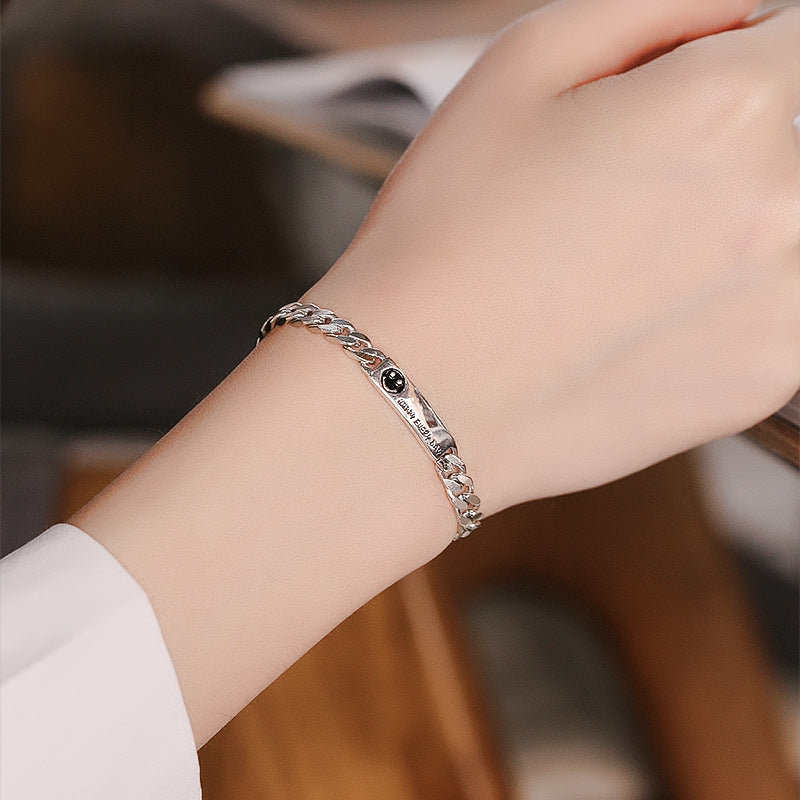 Happy Everyday Tank Style Women Sterling Silver Bracelets