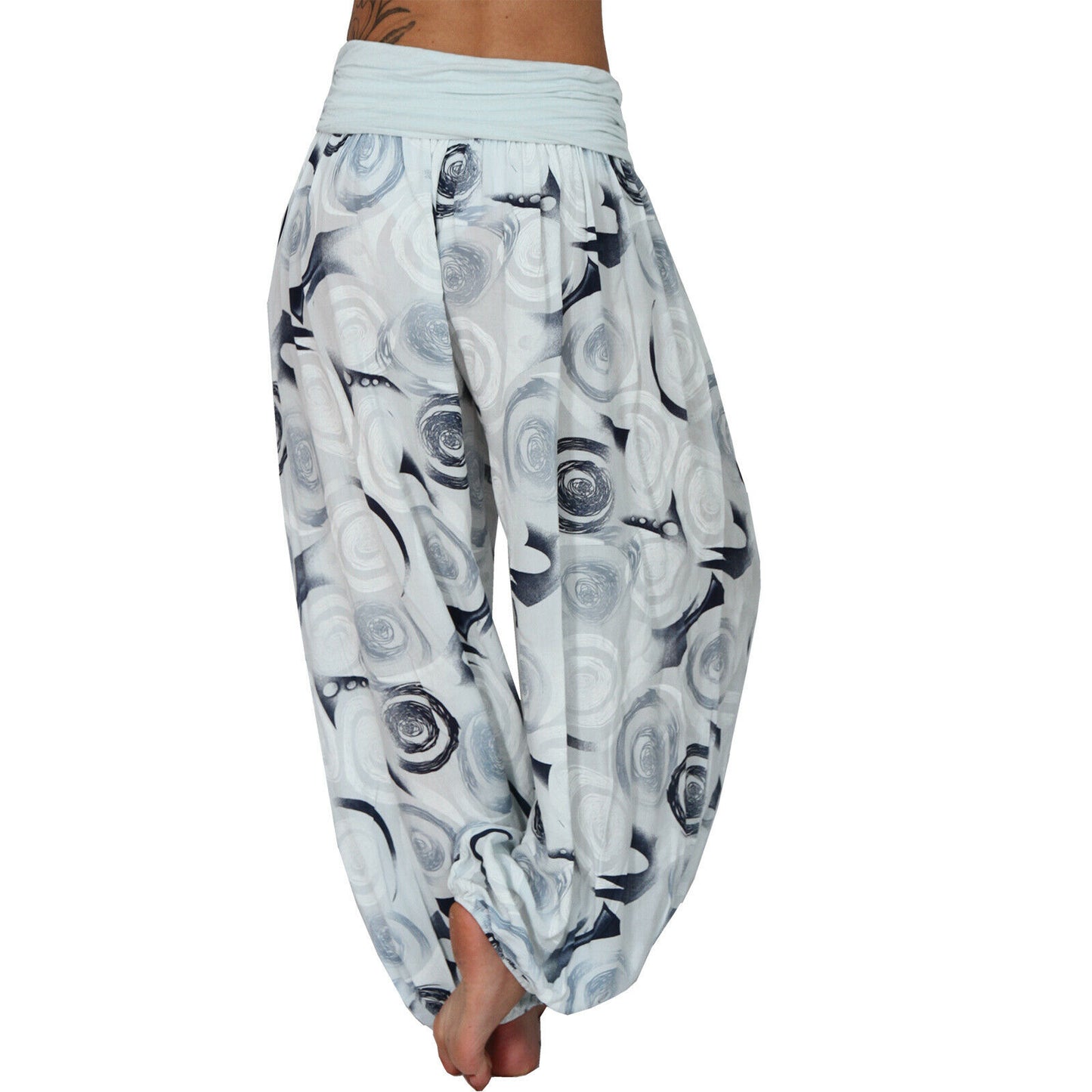 Casual Floral Print Women Harem Pants