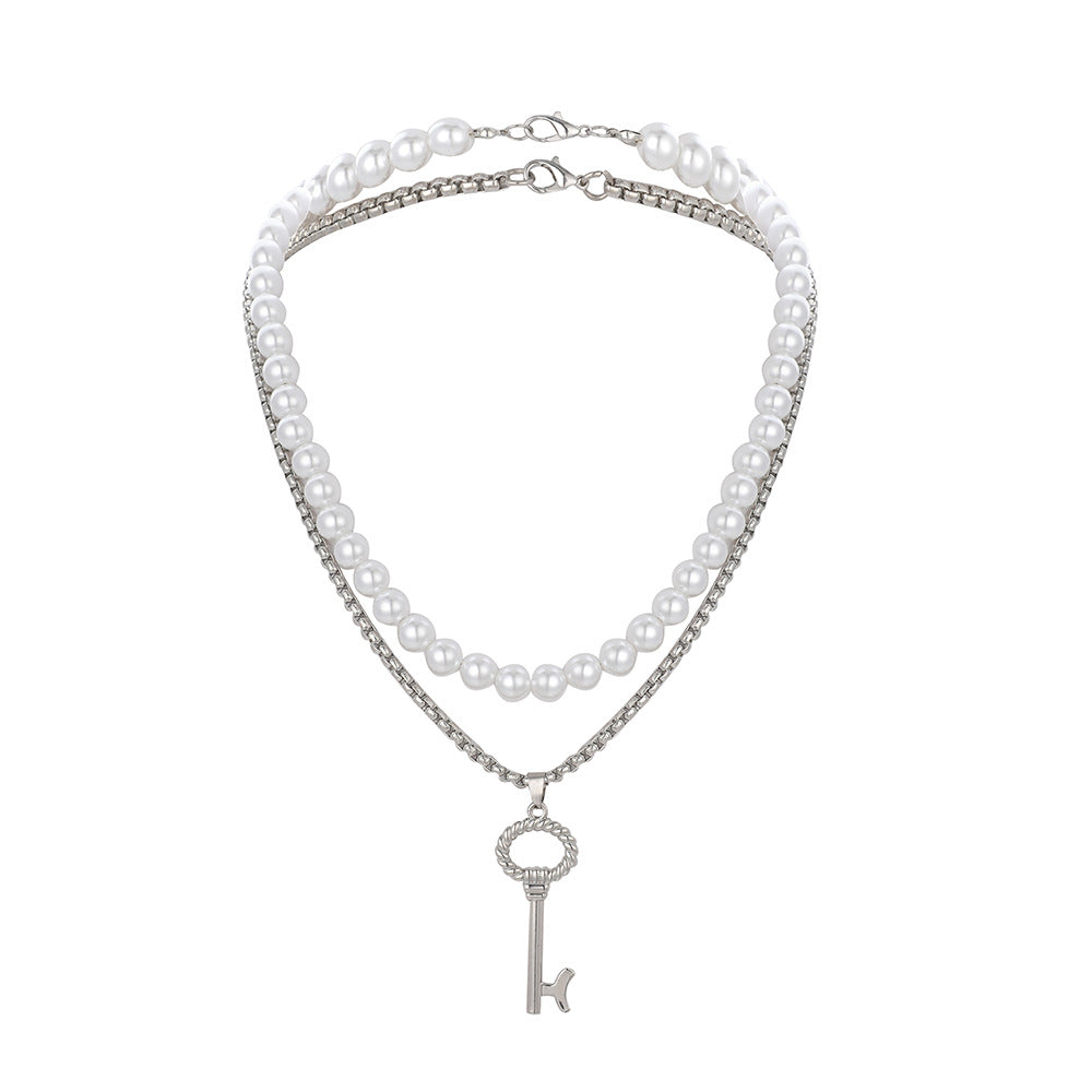 Fashion Hip Top Style Pearl Necklace for Men