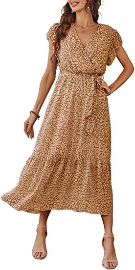 Summer Women Puff Sleeves Long Sleeves Dresses