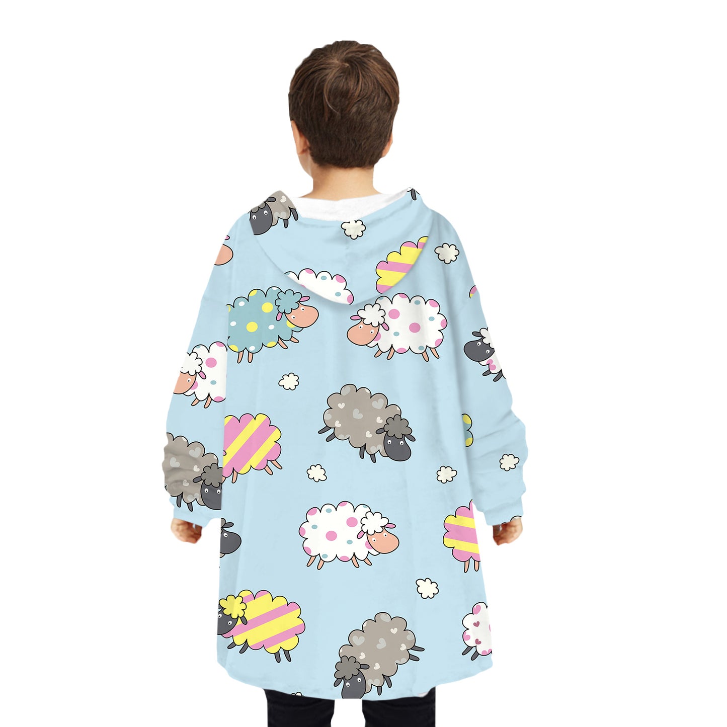 Soft Bee Print Lazy Wearable Watching TV Blanket