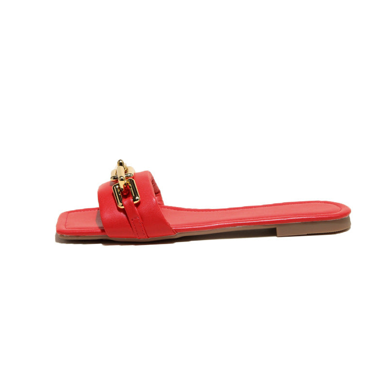 Summer Flat Heels Women Slippers
