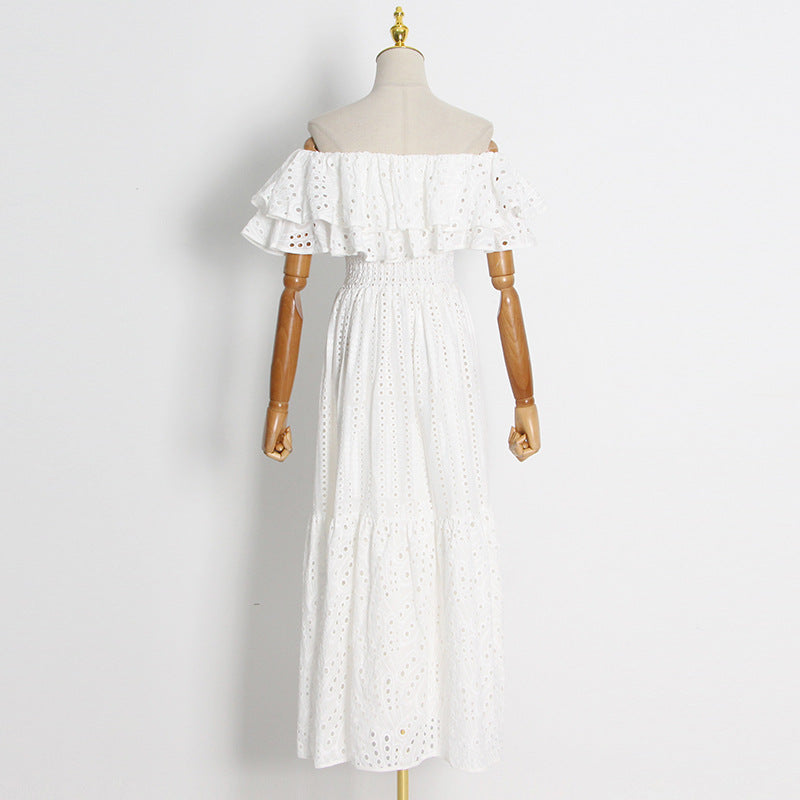 Sexy Off The Shoulder Ruffled Long Dresses