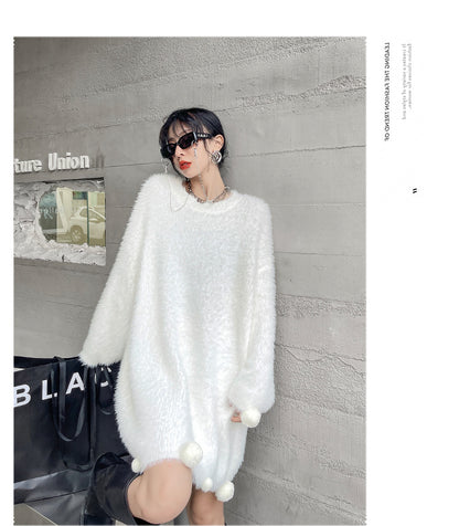 Lovely Velvet Mink Cozy Short Dresses for Women