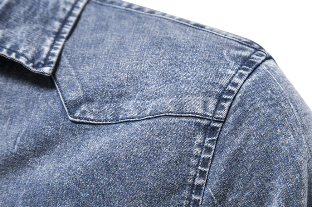 Fashion Denim Long Sleeves Shirts for Men