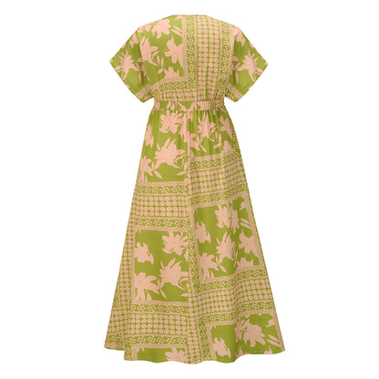 Summer Casual Bat Sleeves Beach Long Dresses