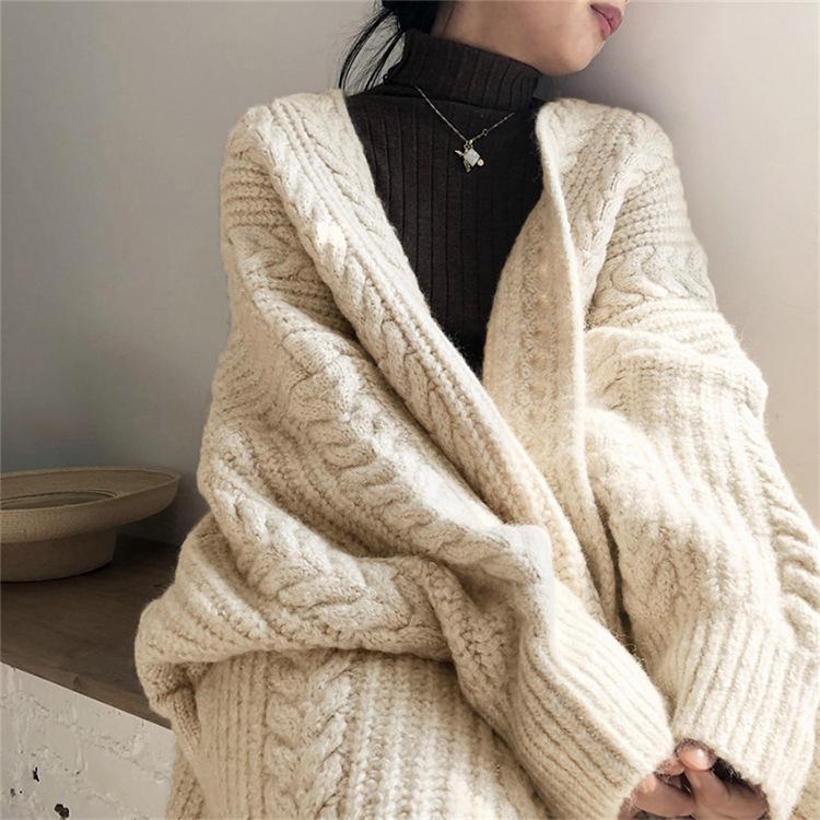 Vintage Fashion Knitting Loose Cardigans-STYLEGOING