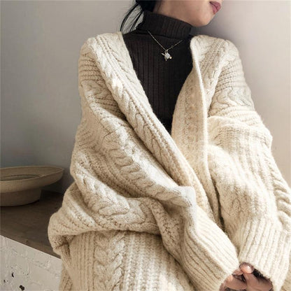 Vintage Fashion Knitting Loose Cardigans-STYLEGOING