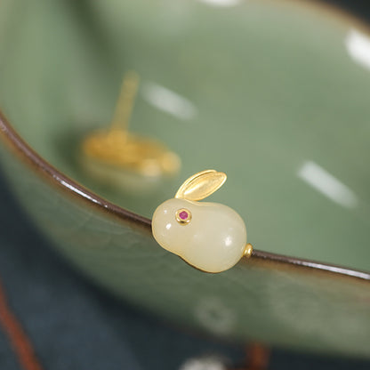 Sterling Sliver Gold-Plating Cute Rabbit Design Jewelry Sets