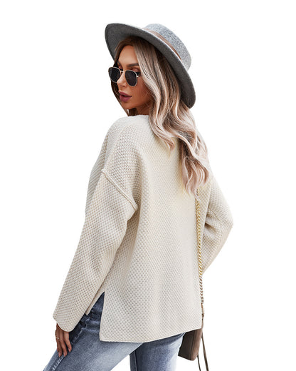 Women Knitting Pullover Sweaters